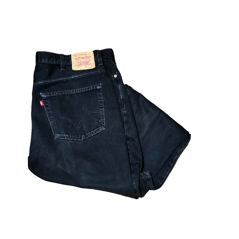 Vintage Levi's 505 Jeans‎ Men's 42 X 32 Relaxed Fit Jeans Black Straight Leg
